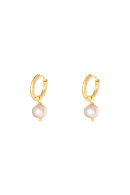 Earrings Pearl Of The Sea Grey Stainless Steel