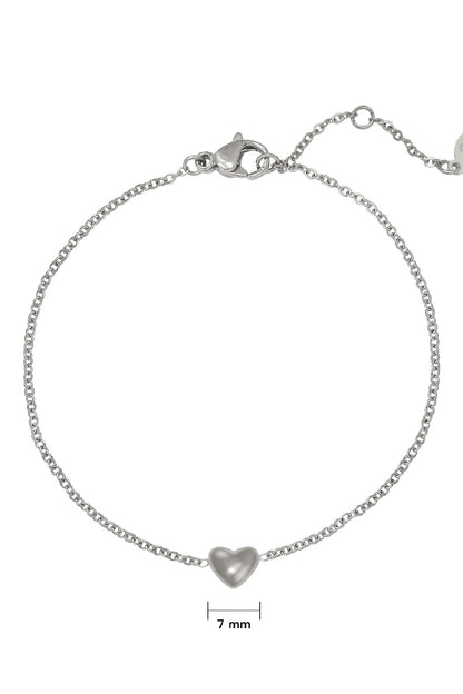 Bracelet Always in my Heart Silver Color Stainless Steel