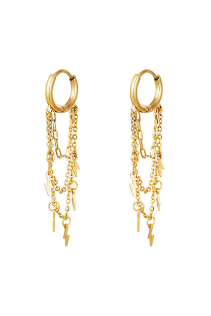 Ohrringe Thunder Goldfarbe Edelstahl