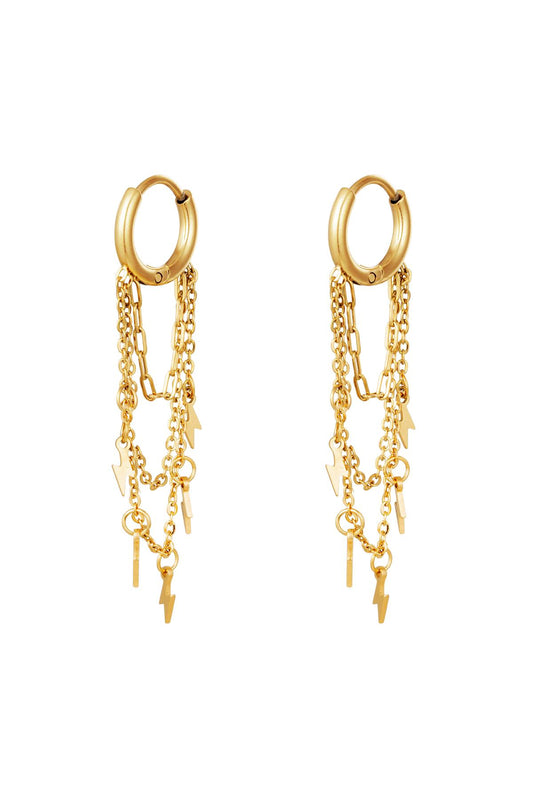 Ohrringe Thunder Goldfarbe Edelstahl