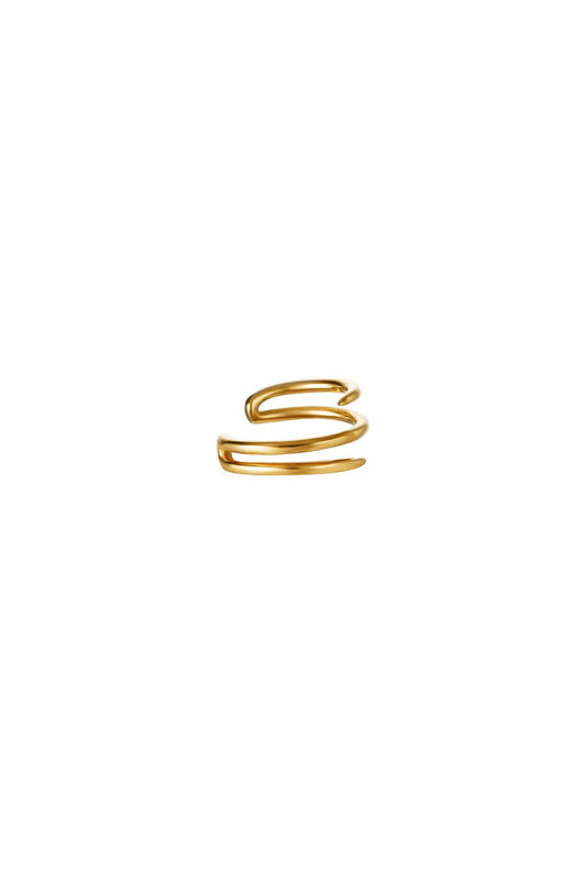 Ohrstulpe Spiral Goldfarbe Edelstahl