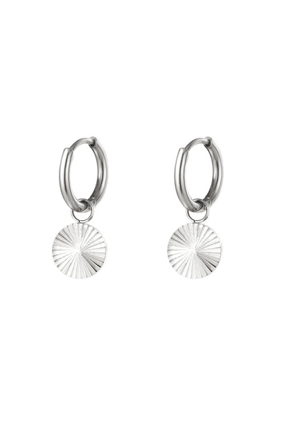 Edelstahlohrringe Kreis Silber
