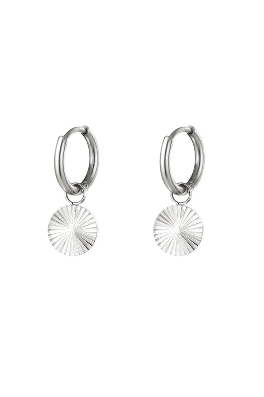 Edelstahlohrringe Kreis Silber