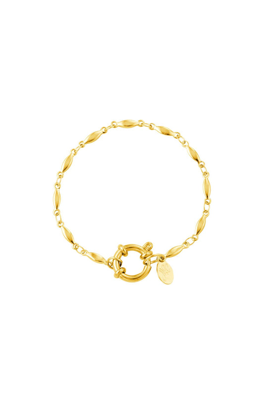 Armband ovale Kette Goldfarbe Edelstahl