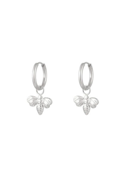earrings with charm "bee"