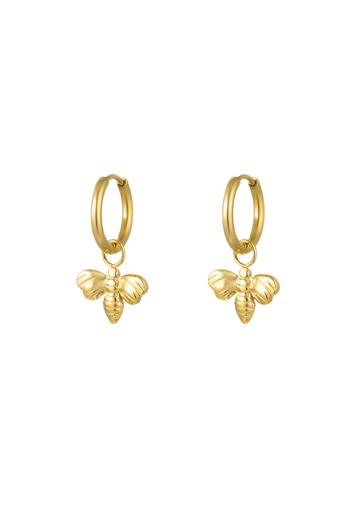 earrings with charm "bee"