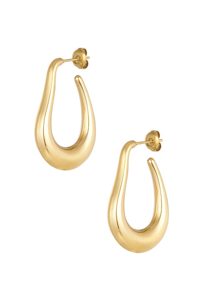 Earrings aesthetic drop - Silver Color color
