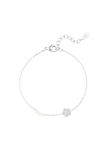 Armband Blume mit Perlen 
