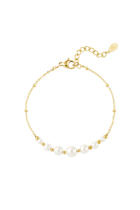 Perlen-Partyarmband – Goldfarbe - Goldfarbefarbe