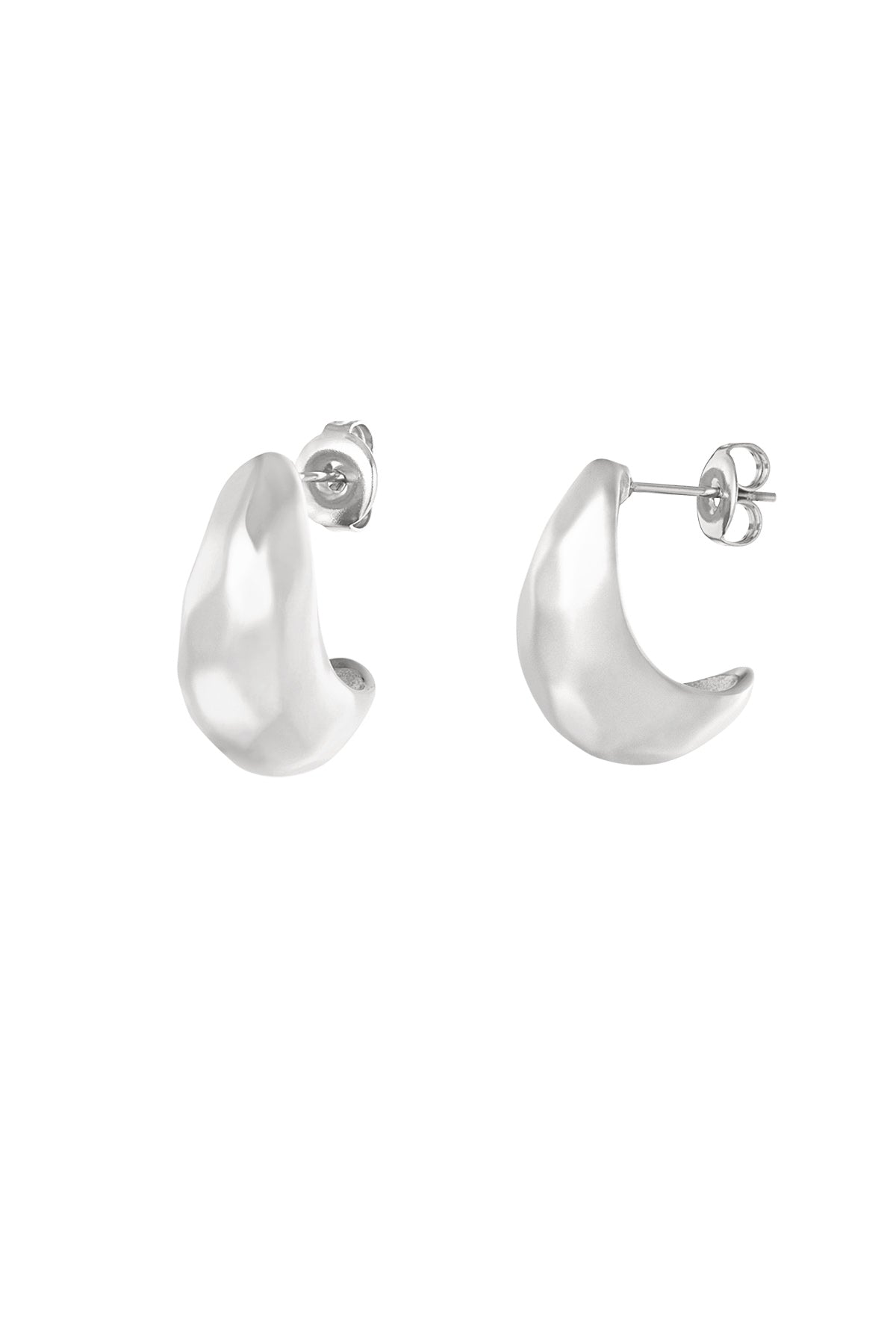 structured moon earrings