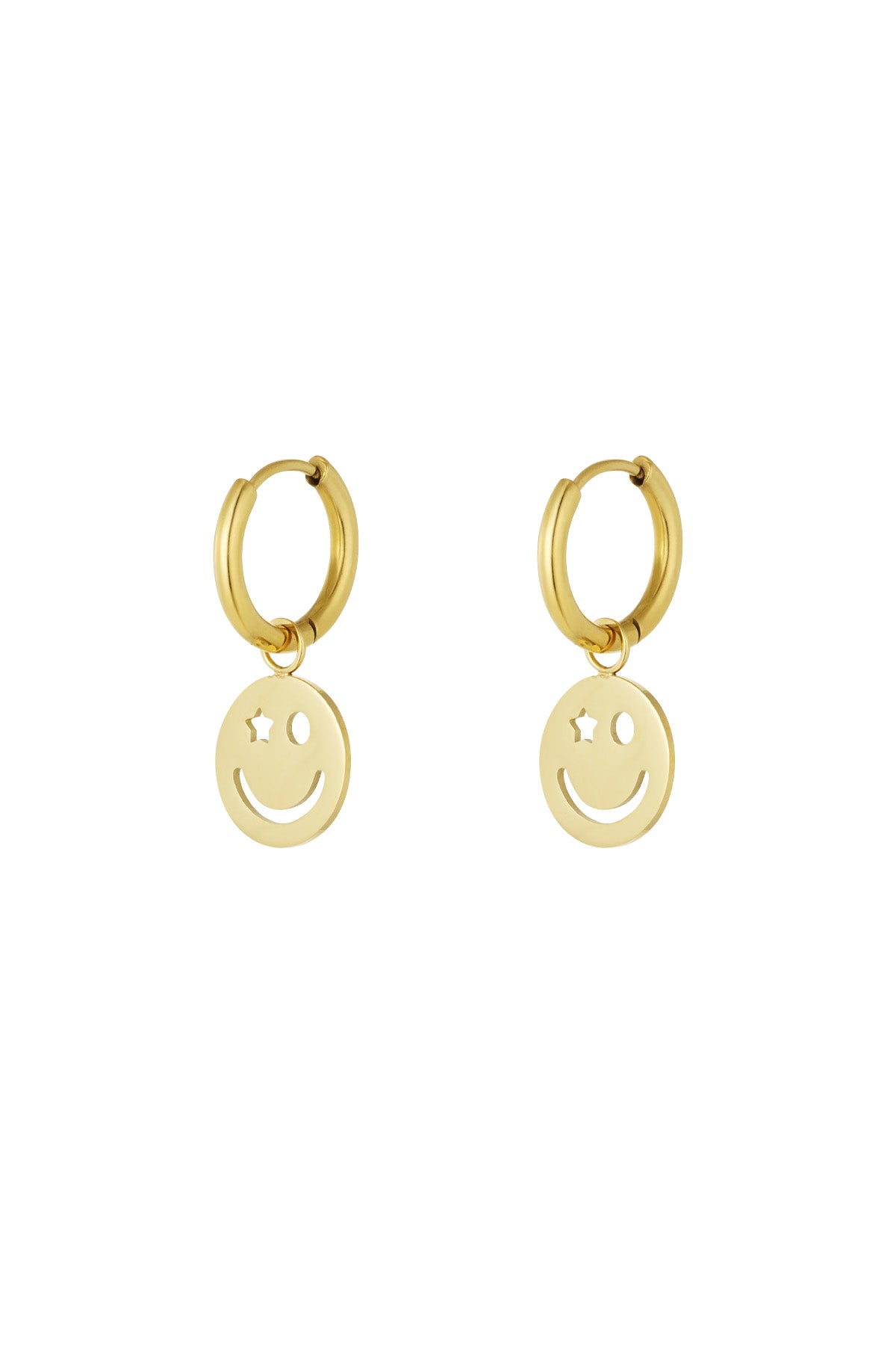 earrings be happy smiley