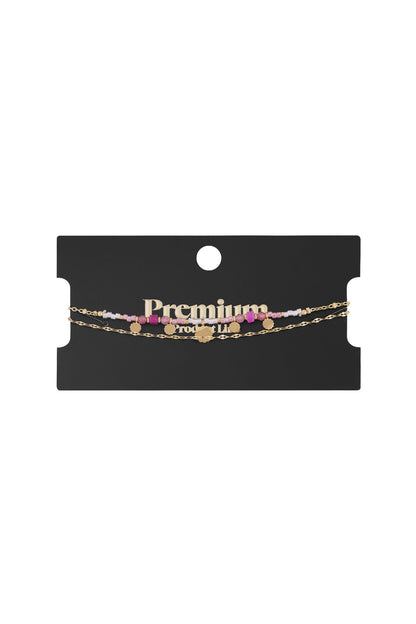 bracelet pink charms