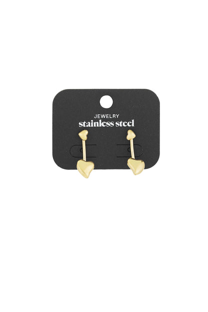 double heart earrings
