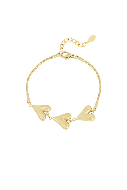 Armband mit aufgeklappten Herzen 