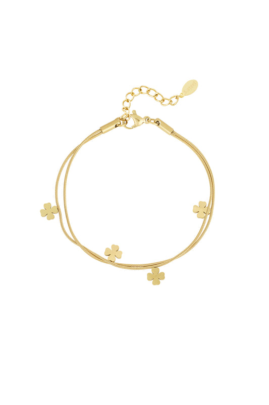 double clover bracelet