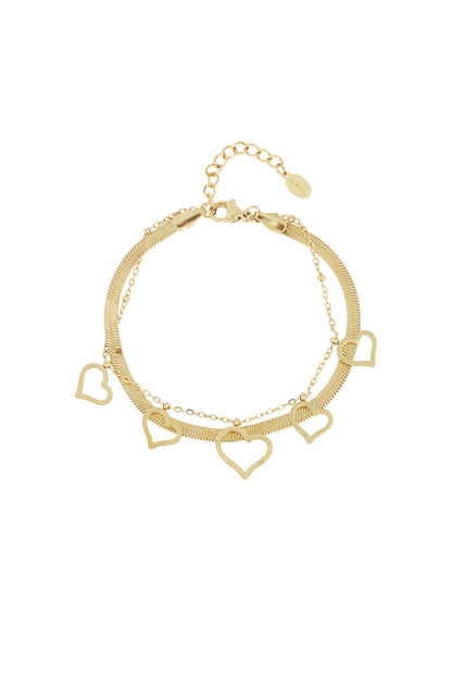 chunky heart bracelet