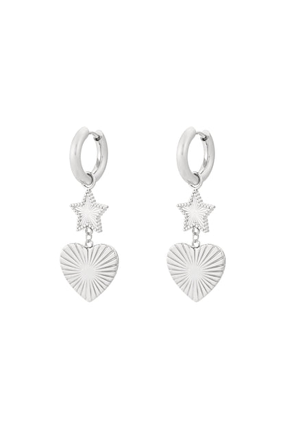 star heart earrings
