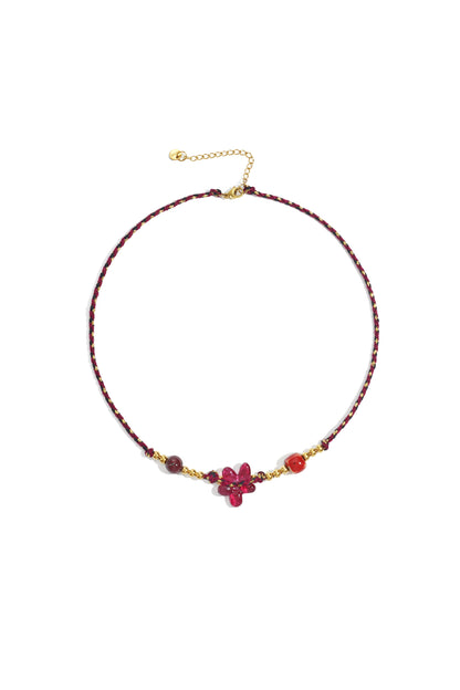 Polyester Beaded Necklaces Flower Casual Daily Simple Series Women's jewelry