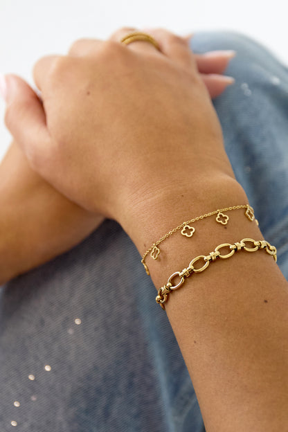 Armband 6 Kleeblätter