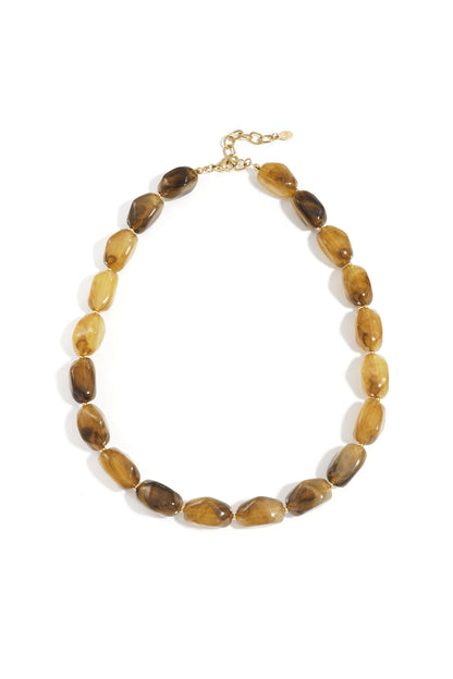Necklace with organic beads