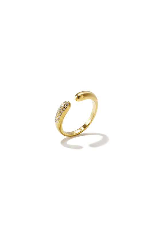 Minimalistische Ringe aus 14-karätig vergoldetem Edelstahl, kreisförmig, lässig, alltagstauglich, schlichte Serie, Damenschmuck