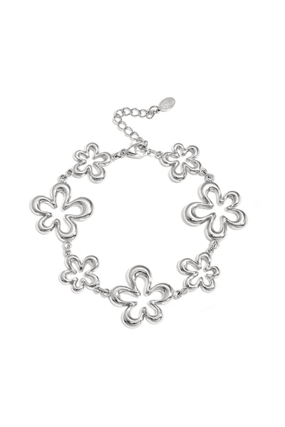 Bracelet with playful flowers in varying sizes