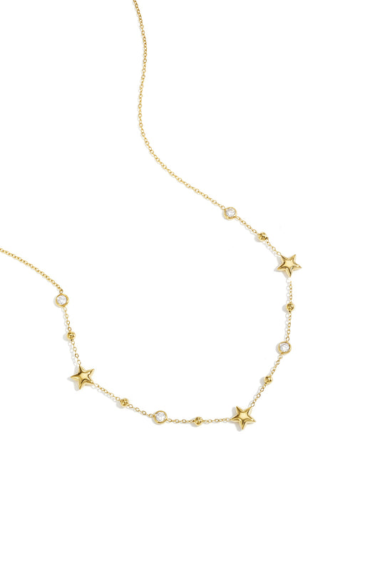 Necklace with stars and stones