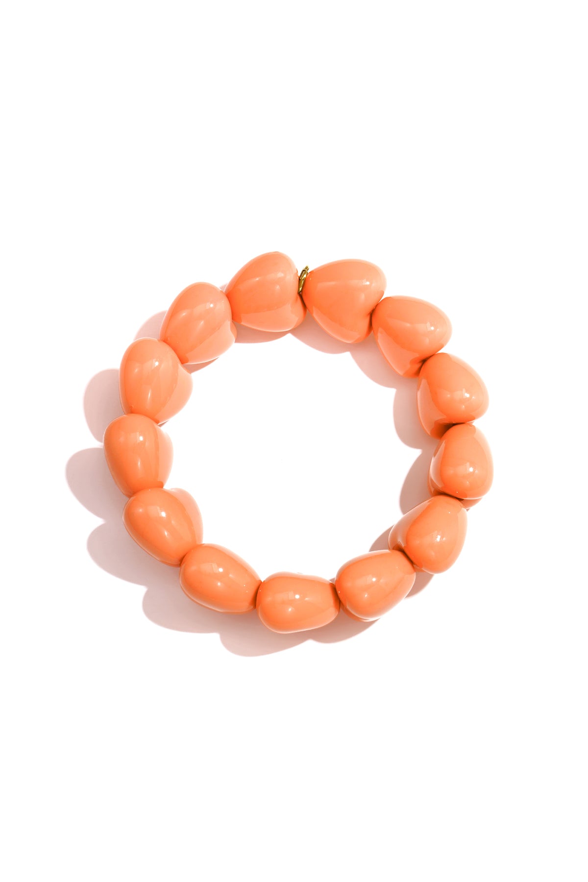 Armband mit kleinem Herz aus 13 Perlen