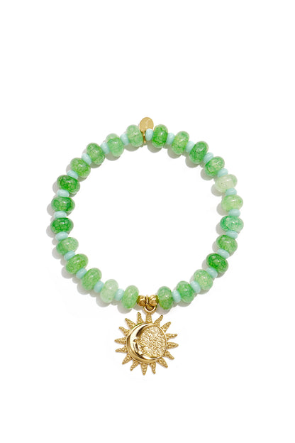 Armbänder aus Glasperlen, Blumenmuster, lässig-schlichte Serie, Damenschmuck