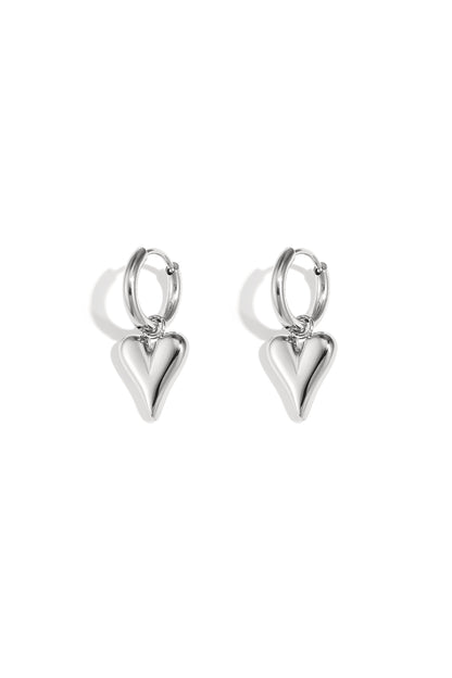 stainless steel heart shaped earrings