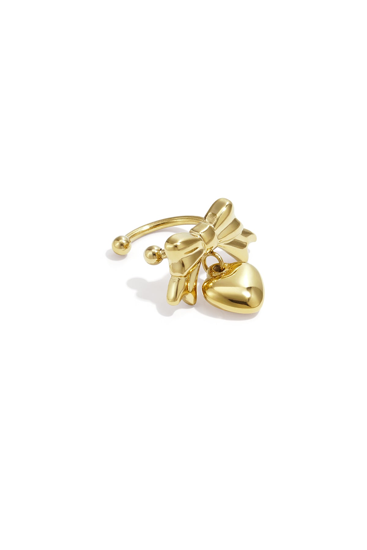 Edelstahl Ohr Manschetten Herz Casual Täglich Einfache Serie frauen schmuck
