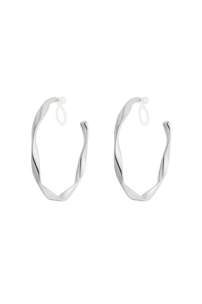 Twist Hoops Clip Earrings