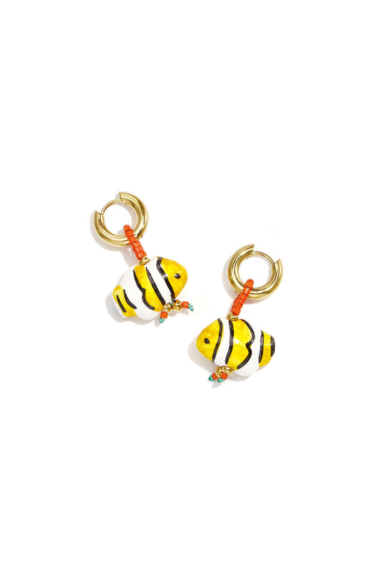 Ohrringe aus Edelstahlperlen, Fischmotiv, niedlich, schlicht und elegant, Damenschmuck