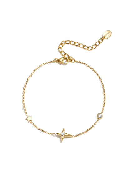 Edelstahl-Charm-Armbänder, Stern, Schlicht, Alltagsschmuck, Damenschmuck