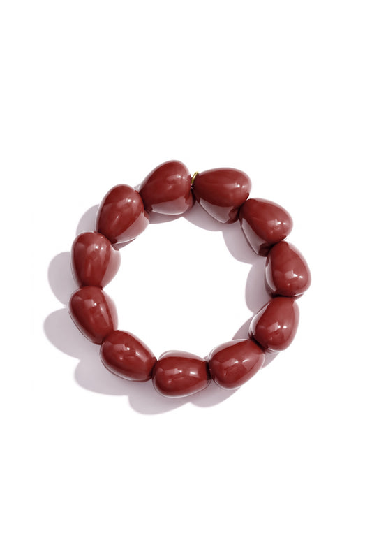 Armband mit großem Herz aus 11 Perlen