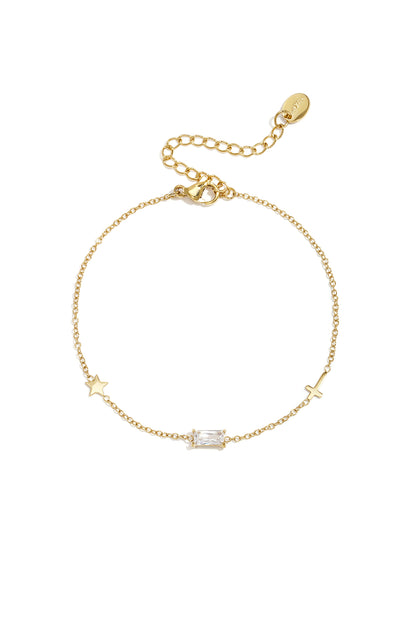 Edelstahl-Charm-Armbänder, Stern, Casual Daily Simple Serie, Damenschmuck