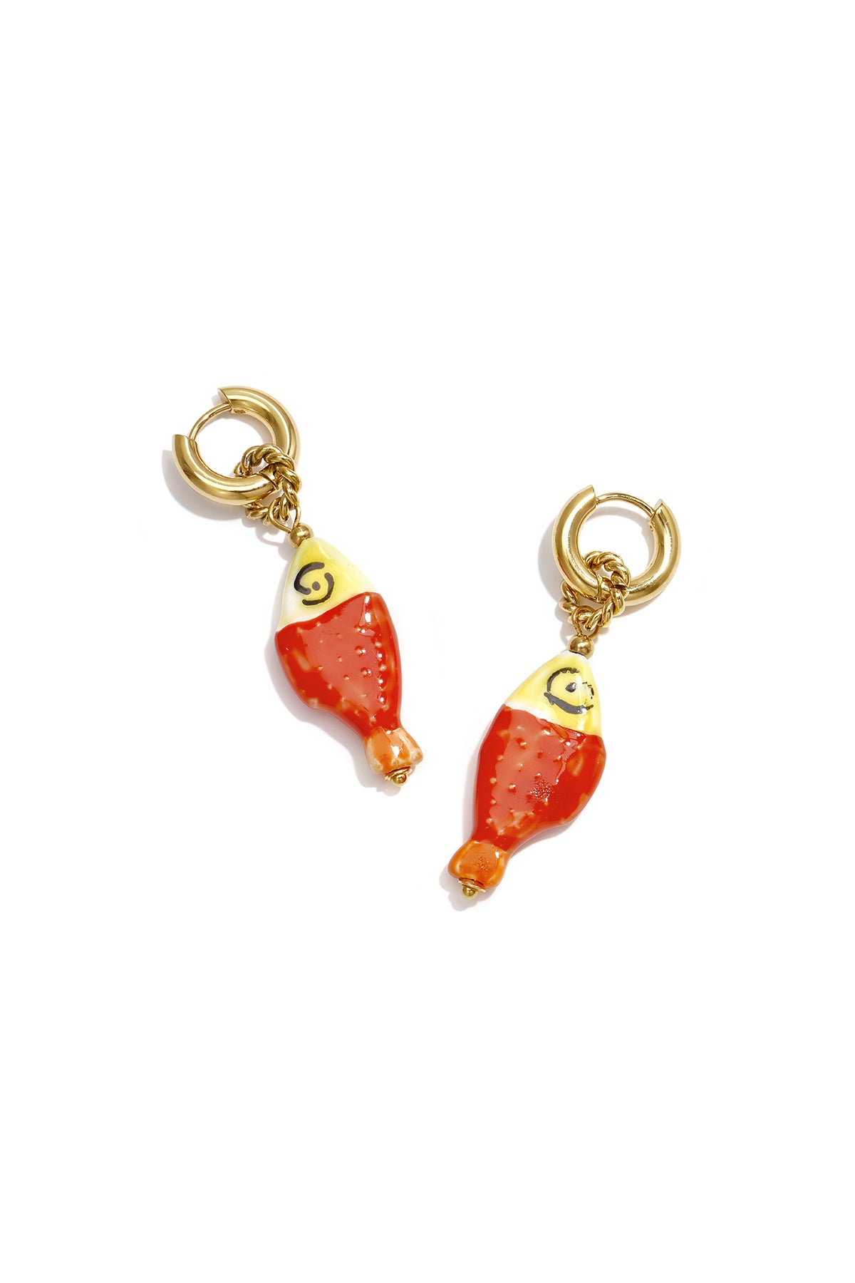 Ohrringe aus Keramikperlen, Fischmotiv, romantische Serie, Damenschmuck