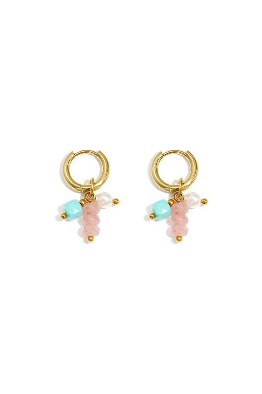 Earrings with hanging beads