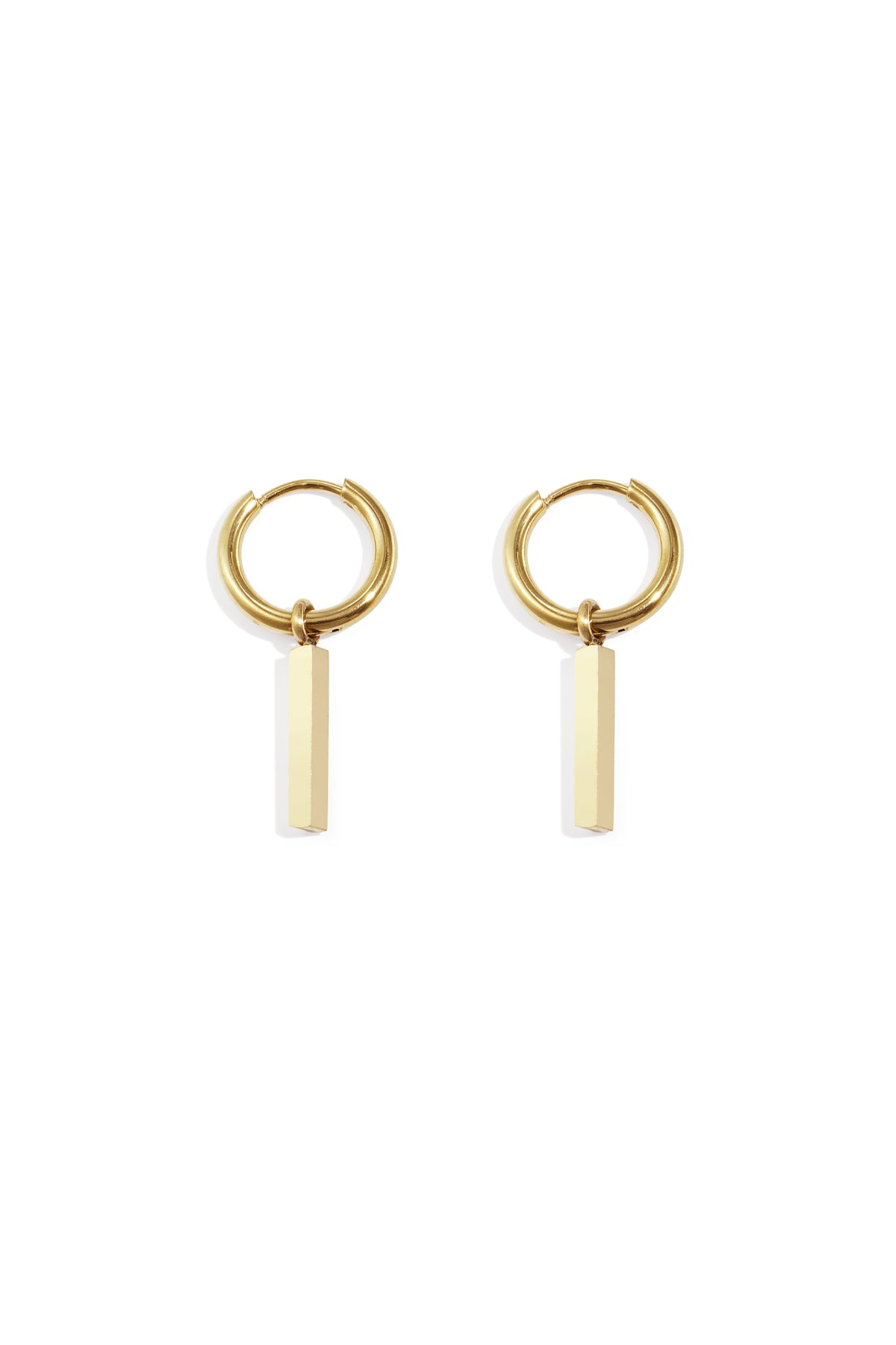 Rechteckige Ohrhänger aus Edelstahl, lässig-schlichte Serie, Damenschmuck