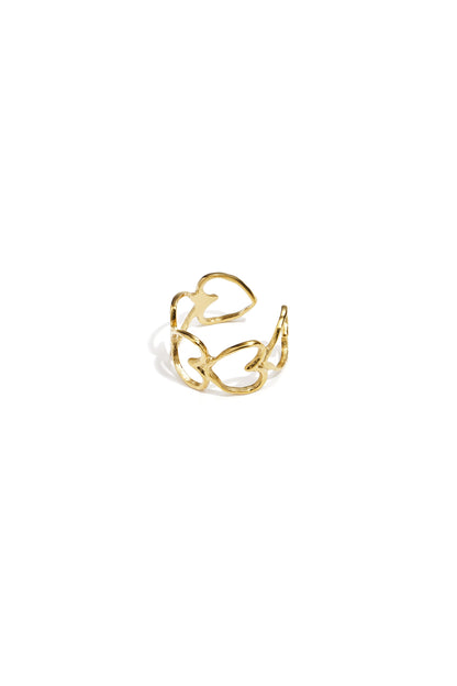 Eleganter Ring mit Herzen