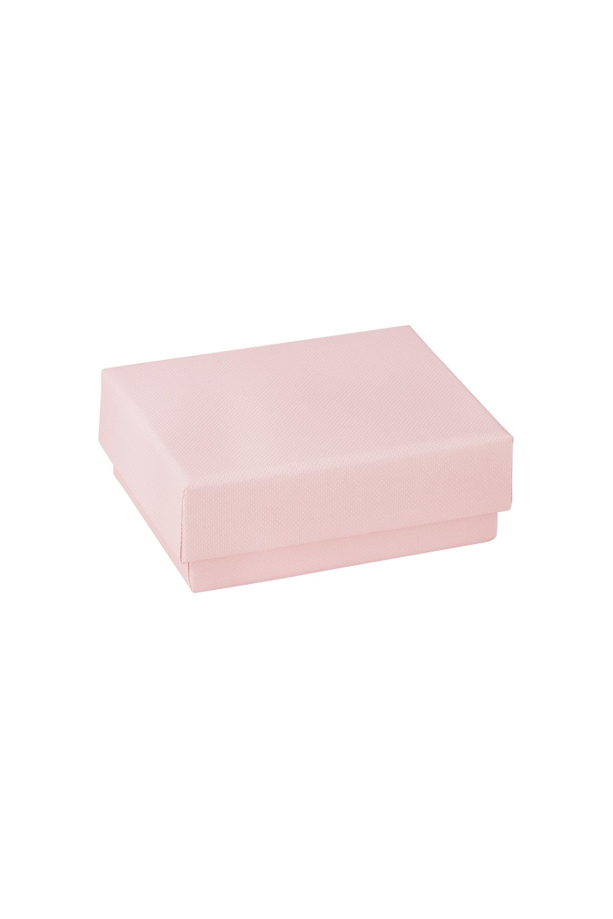 Schmuckkästchen mit losem Deckel Rosa Papier