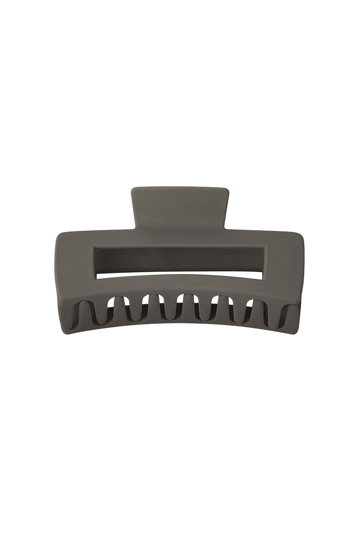 Hair clip rectangle - cream Plastic