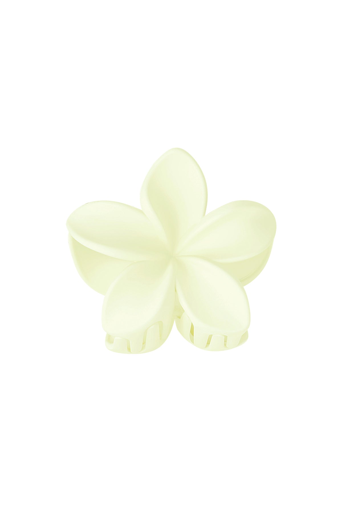 Hair clip flower - cream Plastic