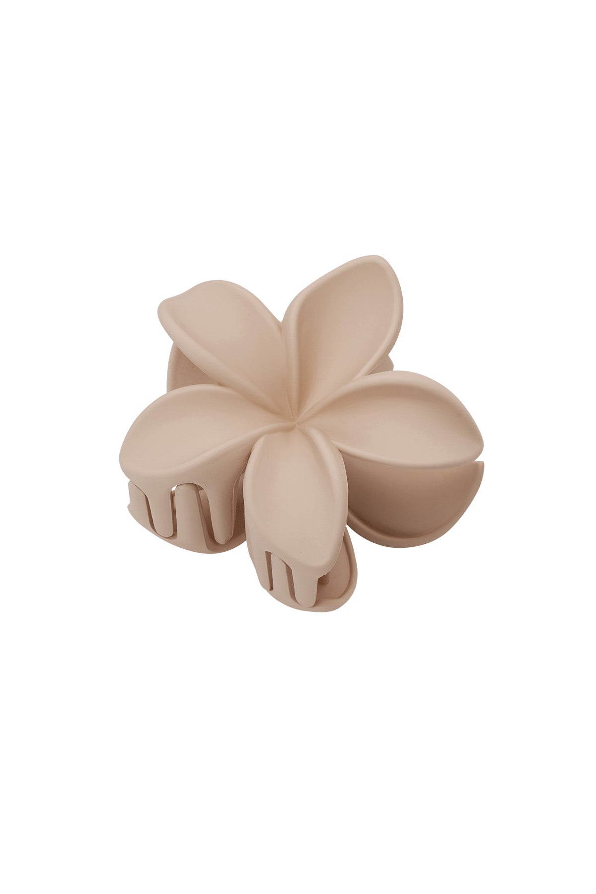 Hair clip flower - cream Plastic