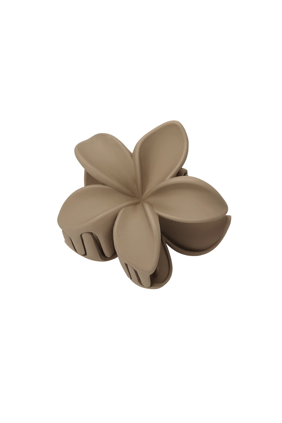 Hair clip flower - cream Plastic