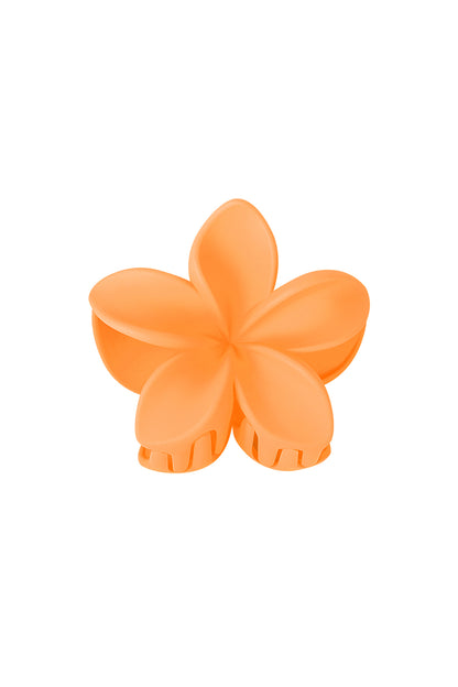 Hair clip flower - cream Plastic