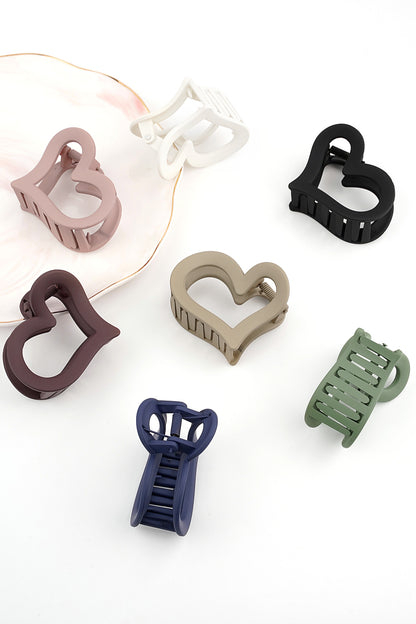 Hair clip deformed heart matt