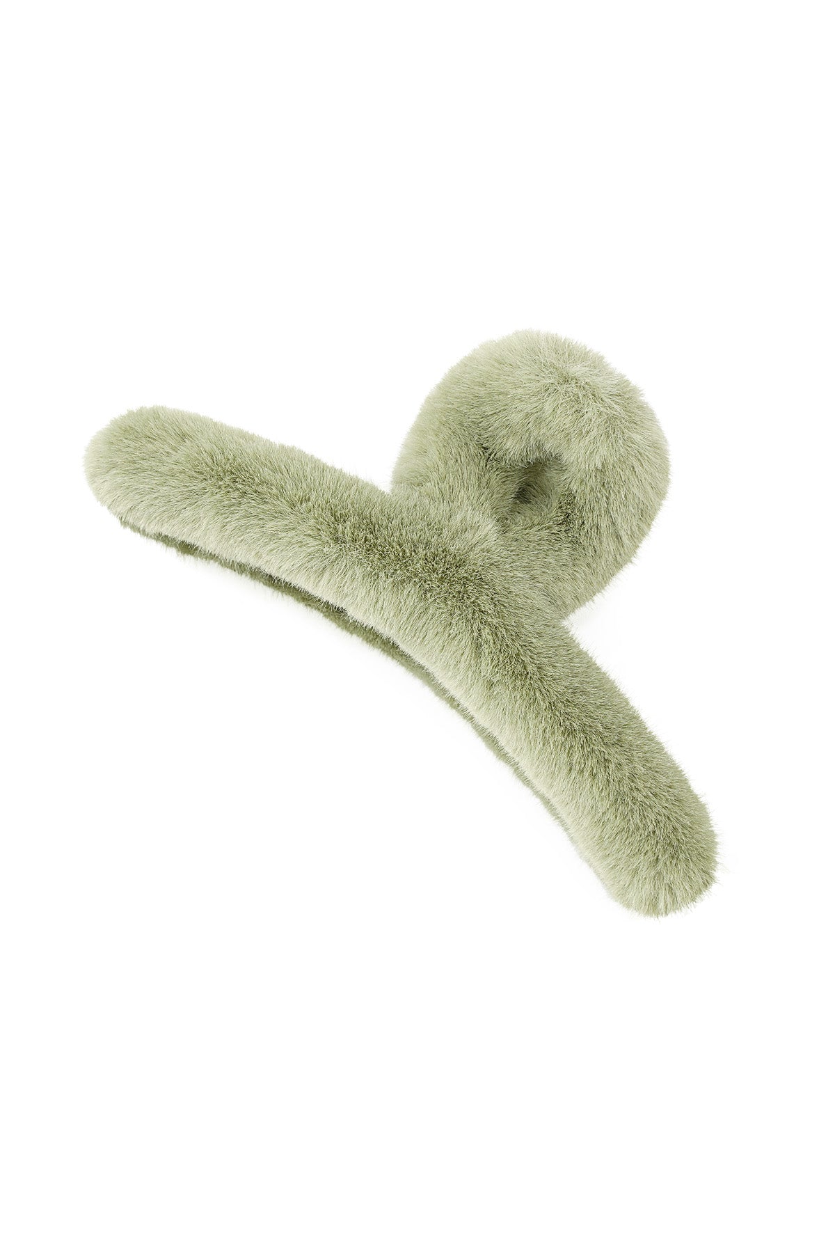Faux fur hair clip