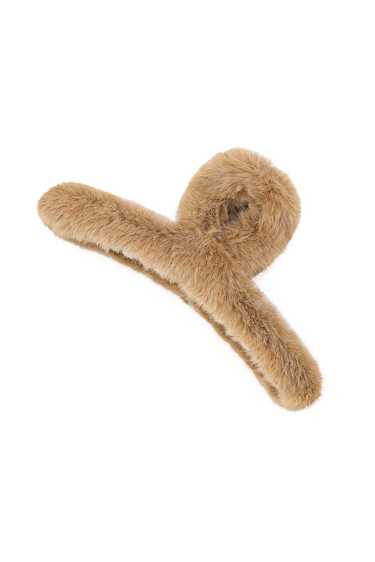 Faux fur hair clip