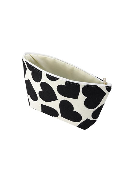 Make-up bag with hearts